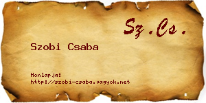 Szobi Csaba névjegykártya